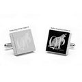 Stainless Steel Engravable Block Cufflinks